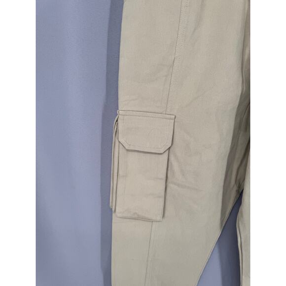 YoungLA Cargo Pants Mens Small Tan Utility Pocket Jogger Relaxed Fit Athletic - Picture 3 of 13